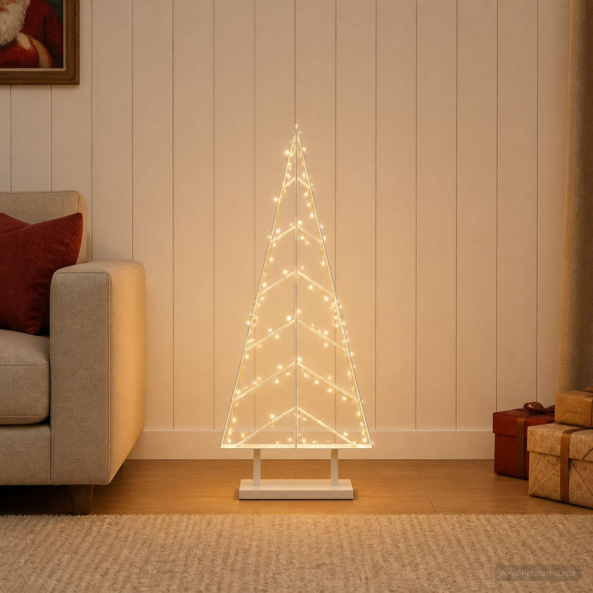 vidaXL Metal Christmas Tree with Stand KUOPIO 90 cm Steel White