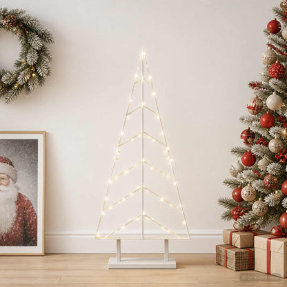 vidaXL Metal Christmas Tree with Stand KUOPIO 90 cm Steel White