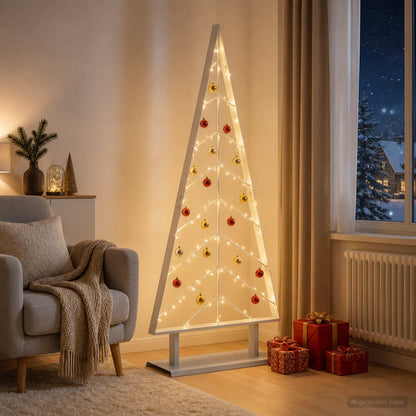 vidaXL Metal Christmas Tree with Stand KUOPIO 125 cm Steel White