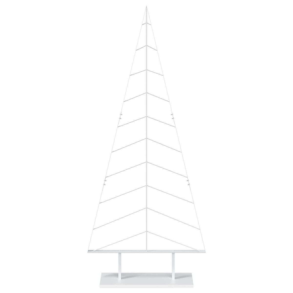 vidaXL Metal Christmas Tree with Stand KUOPIO 210 cm Steel White