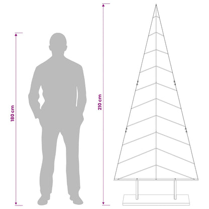 vidaXL Metal Christmas Tree with Stand KUOPIO 210 cm Steel White
