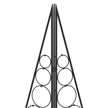 vidaXL Metal Christmas Tree KUOPIO 100 cm Steel Black