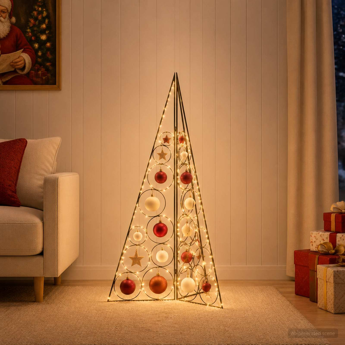 vidaXL Metal Christmas Tree KUOPIO 100 cm Steel Black