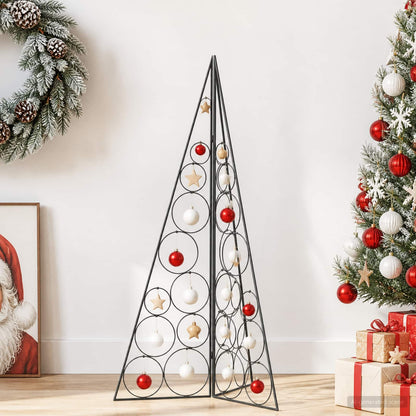 vidaXL Metal Christmas Tree KUOPIO 100 cm Steel Black