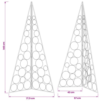 vidaXL Metal Christmas Tree KUOPIO 140 cm Steel White
