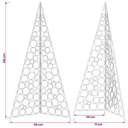 vidaXL Metal Christmas Tree KUOPIO 210 cm Steel White