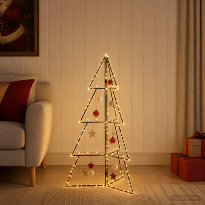 vidaXL Metal Christmas Tree KUOPIO 100 cm Steel Black