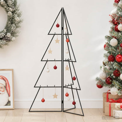 vidaXL Metal Christmas Tree KUOPIO 100 cm Steel Black
