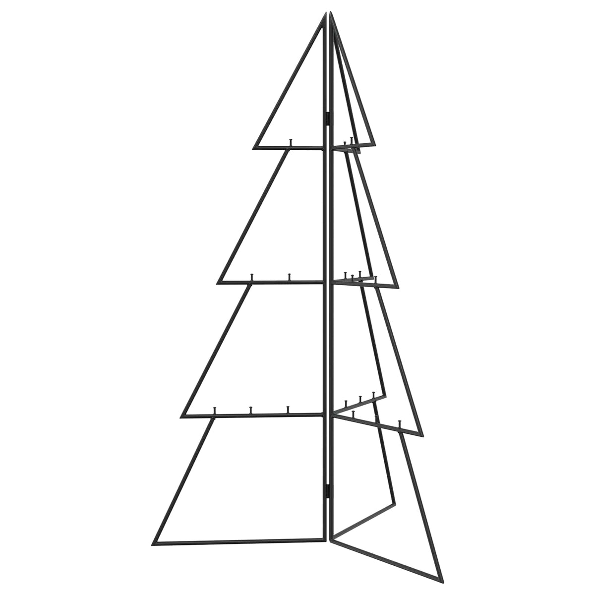 vidaXL Metal Christmas Tree KUOPIO 100 cm Steel Black