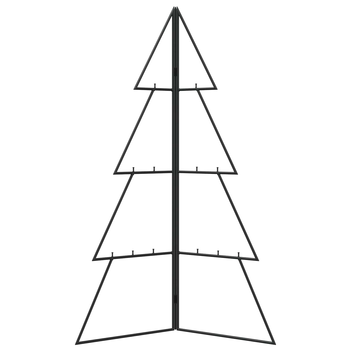 vidaXL Metal Christmas Tree KUOPIO 100 cm Steel Black