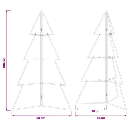 vidaXL Metal Christmas Tree KUOPIO 100 cm Steel Black