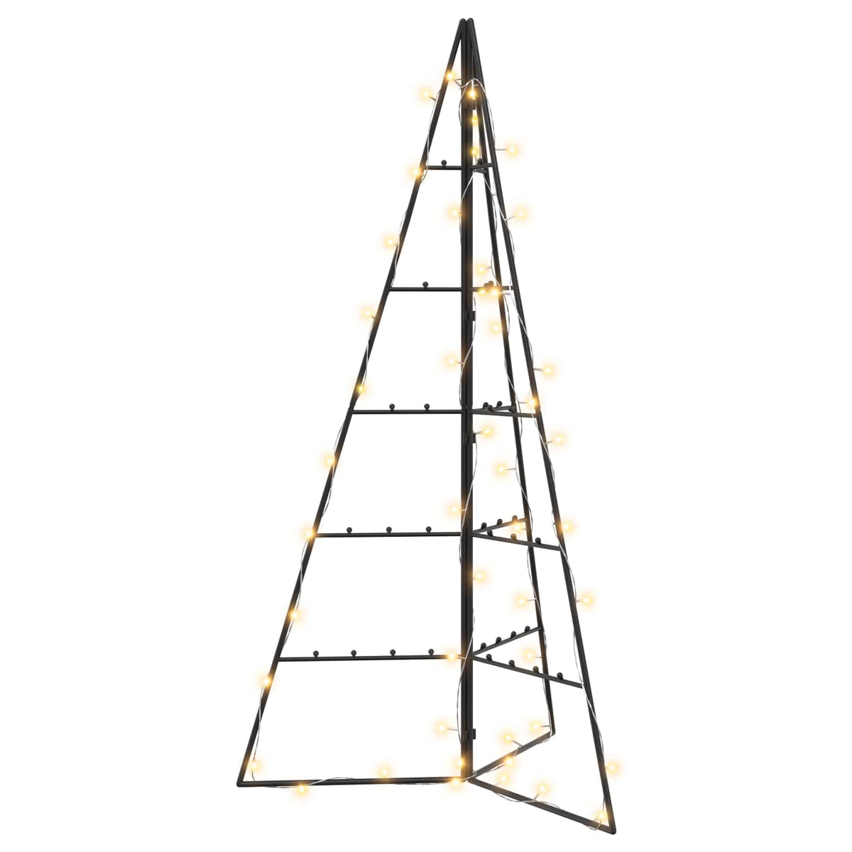 vidaXL Metal Christmas Tree with LED KUOPIO 100 cm Warm White Steel