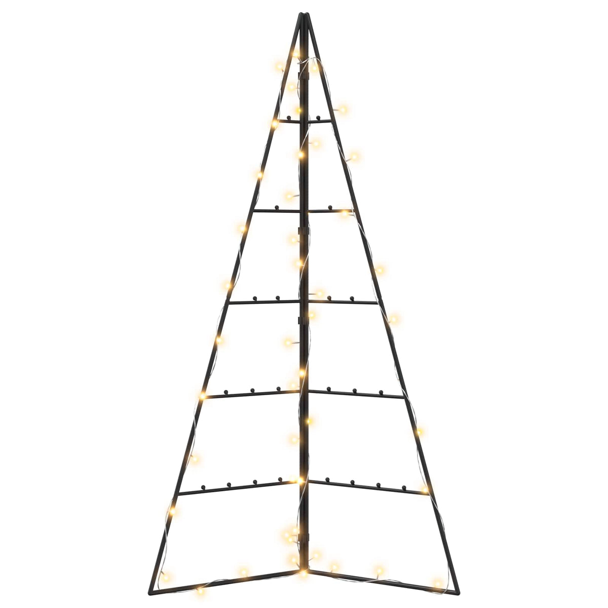 vidaXL Metal Christmas Tree with LED KUOPIO 100 cm Warm White Steel