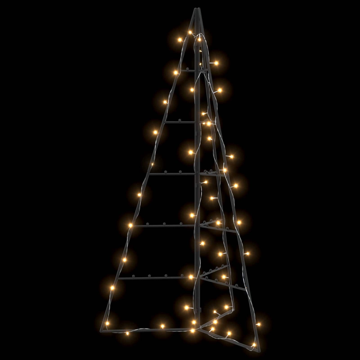 vidaXL Metal Christmas Tree with LED KUOPIO 100 cm Warm White Steel
