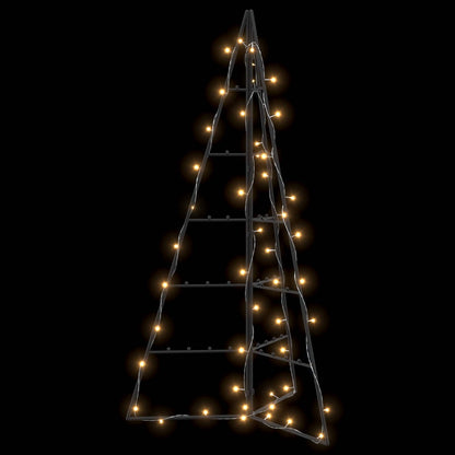 vidaXL Metal Christmas Tree with LED KUOPIO 100 cm Warm White Steel