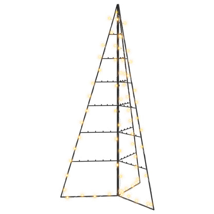 vidaXL Metal Christmas Tree with LED KUOPIO 140 cm Warm White Steel