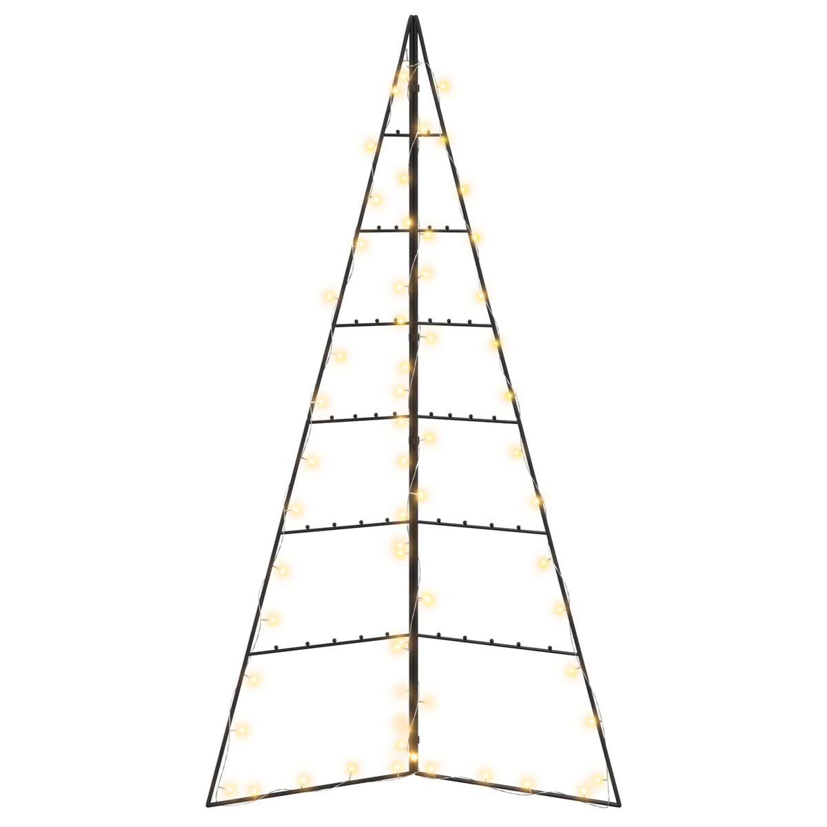vidaXL Metal Christmas Tree with LED KUOPIO 140 cm Warm White Steel