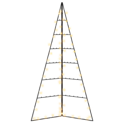 vidaXL Metal Christmas Tree with LED KUOPIO 140 cm Warm White Steel