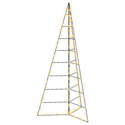 vidaXL Metal Christmas Tree KUOPIO 210 cm Warm White Steel Black