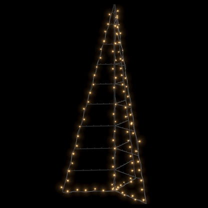 vidaXL Metal Christmas Tree KUOPIO 210 cm Warm White Steel Black