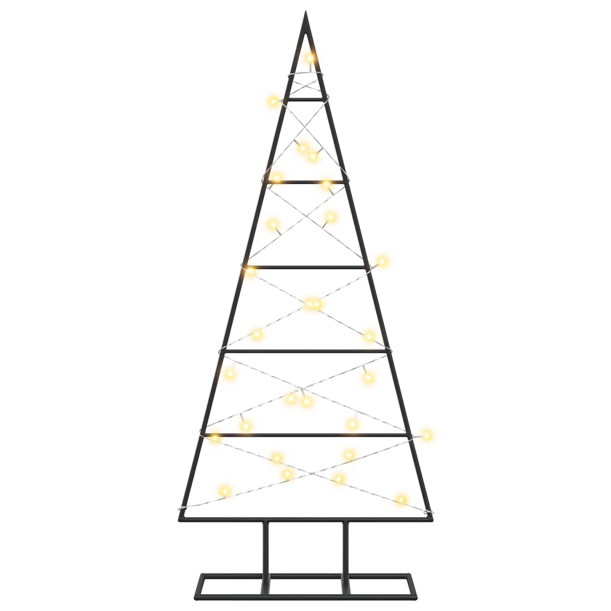 vidaXL Metal Christmas Tree with Stand KUOPIO 90 cm Warm White Steel
