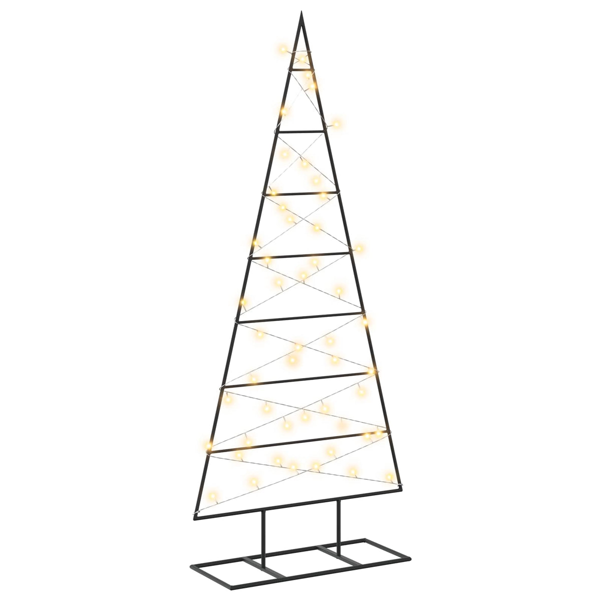 vidaXL Metal Christmas Tree with Stand KUOPIO 125 cm Warm White Steel