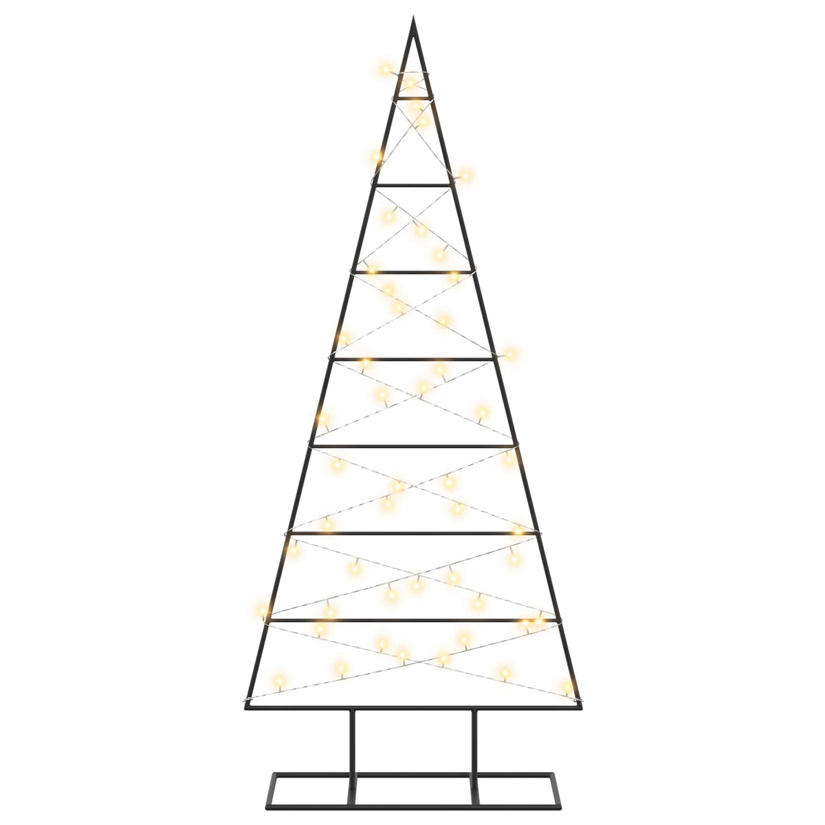 vidaXL Metal Christmas Tree with Stand KUOPIO 125 cm Warm White Steel