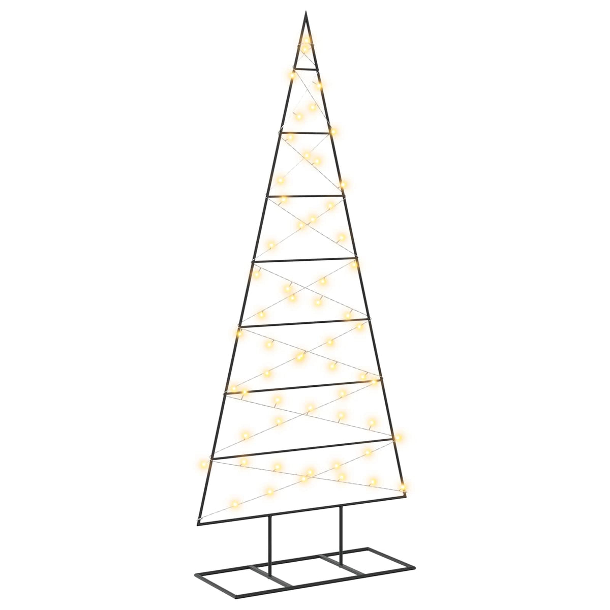 vidaXL Metal Christmas Tree with Stand KUOPIO 150 cm Warm White Steel