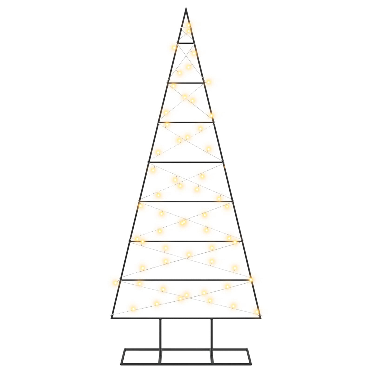 vidaXL Metal Christmas Tree with Stand KUOPIO 150 cm Warm White Steel