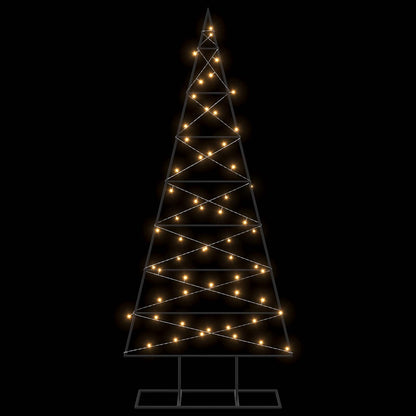 vidaXL Metal Christmas Tree with Stand KUOPIO 150 cm Warm White Steel