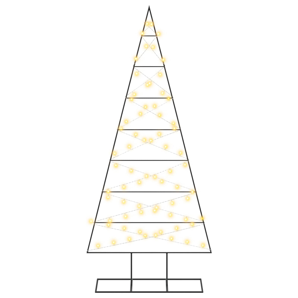 vidaXL Metal Christmas Tree with Stand KUOPIO 180 cm Warm White Steel