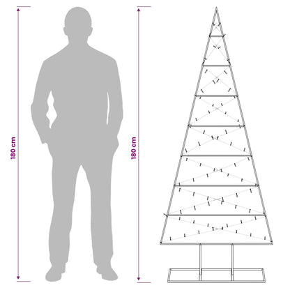 vidaXL Metal Christmas Tree with Stand KUOPIO 180 cm Warm White Steel
