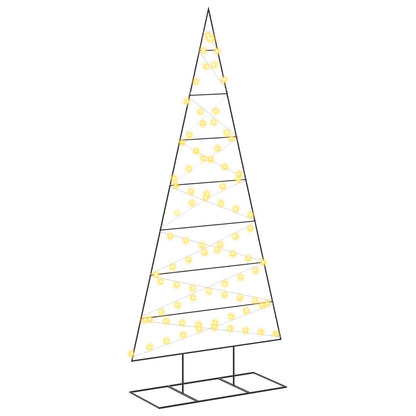 vidaXL Metal Christmas Tree with Stand KUOPIO 210 cm Warm White Steel