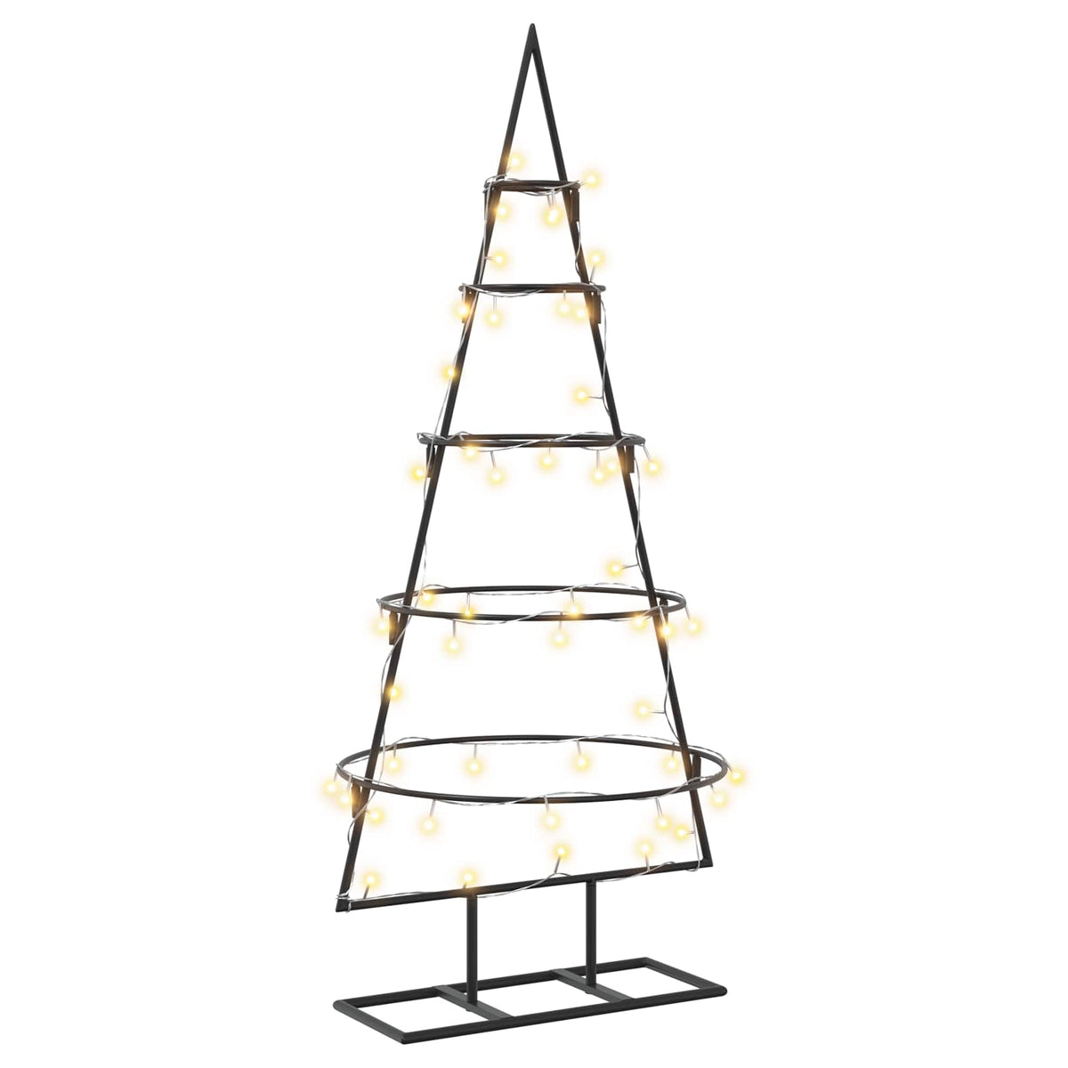 vidaXL Metal Christmas Tree with Stand KUOPIO 90 cm Warm White Steel