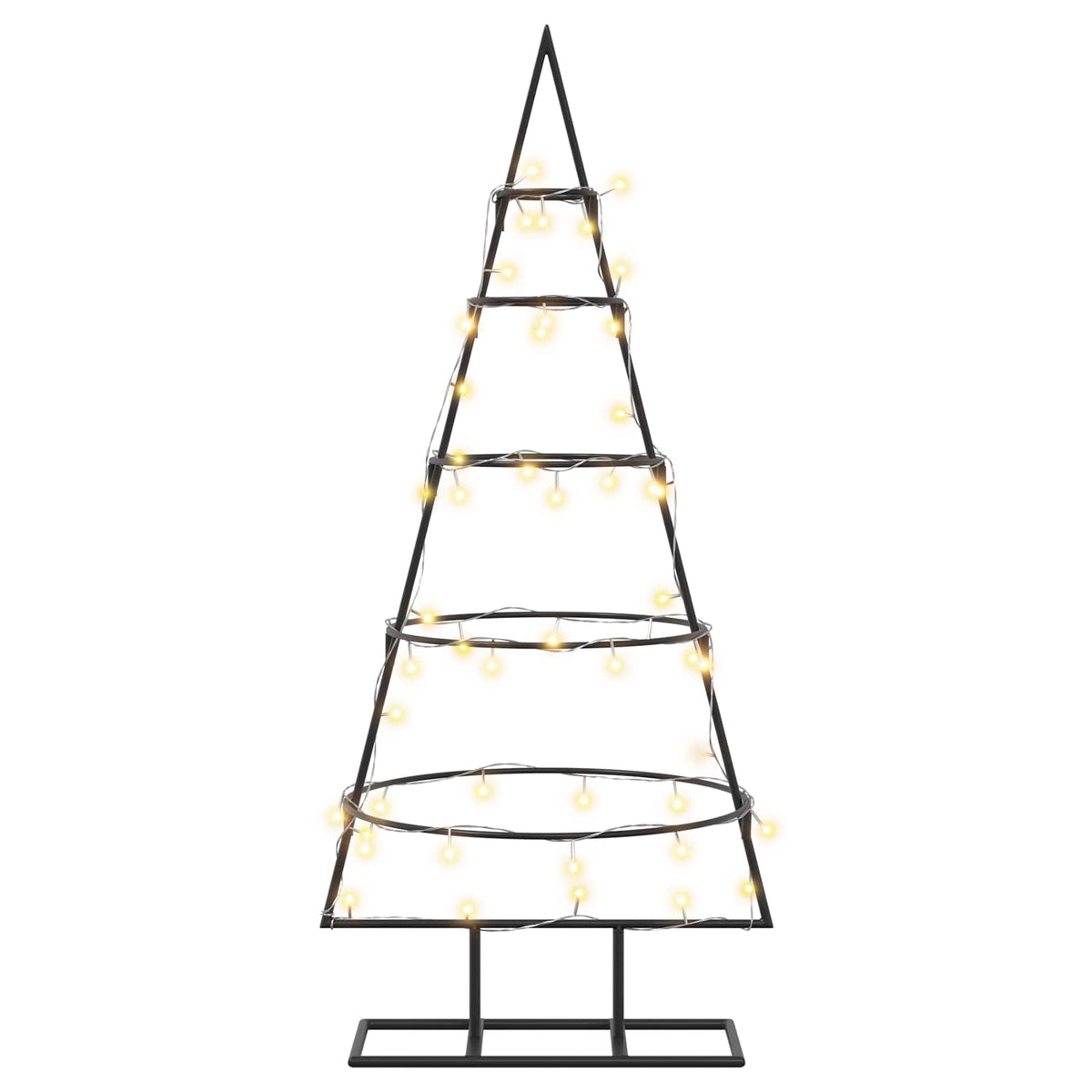 vidaXL Metal Christmas Tree with Stand KUOPIO 90 cm Warm White Steel
