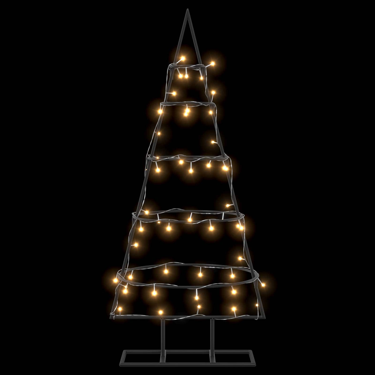 vidaXL Metal Christmas Tree with Stand KUOPIO 90 cm Warm White Steel