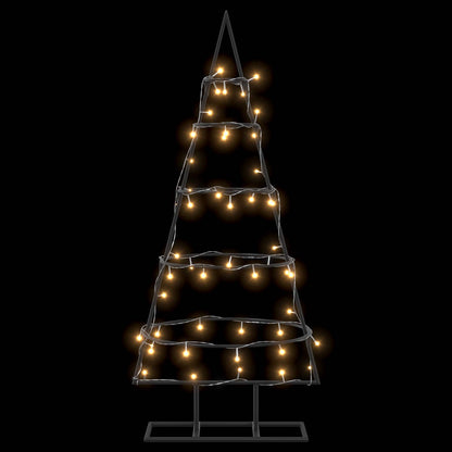 vidaXL Metal Christmas Tree with Stand KUOPIO 90 cm Warm White Steel