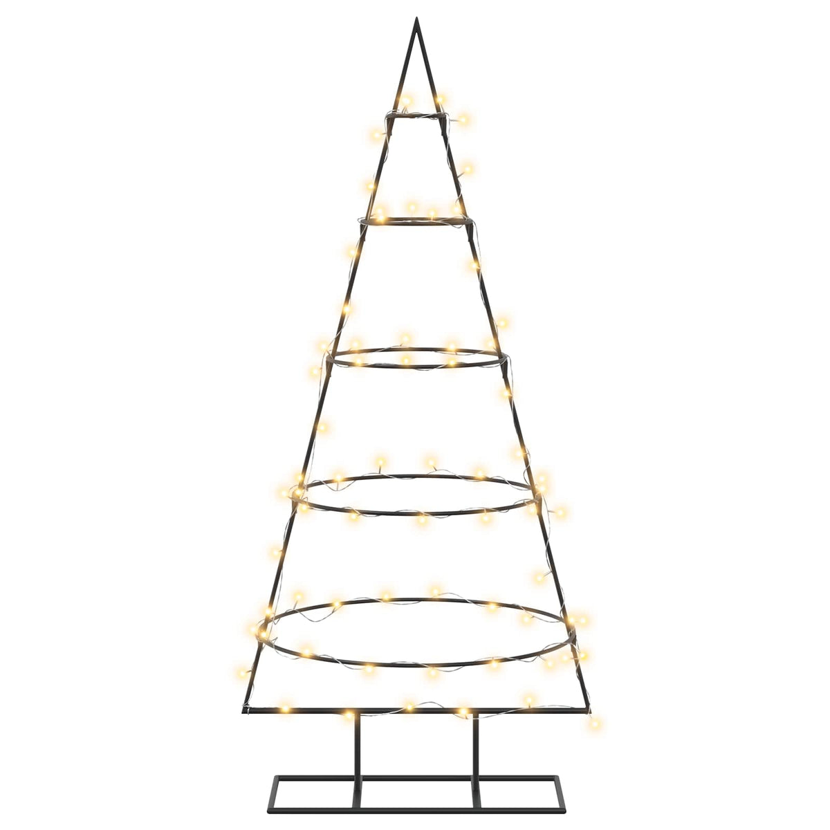 vidaXL Metal Christmas Tree with Stand KUOPIO 125 cm Warm White Steel