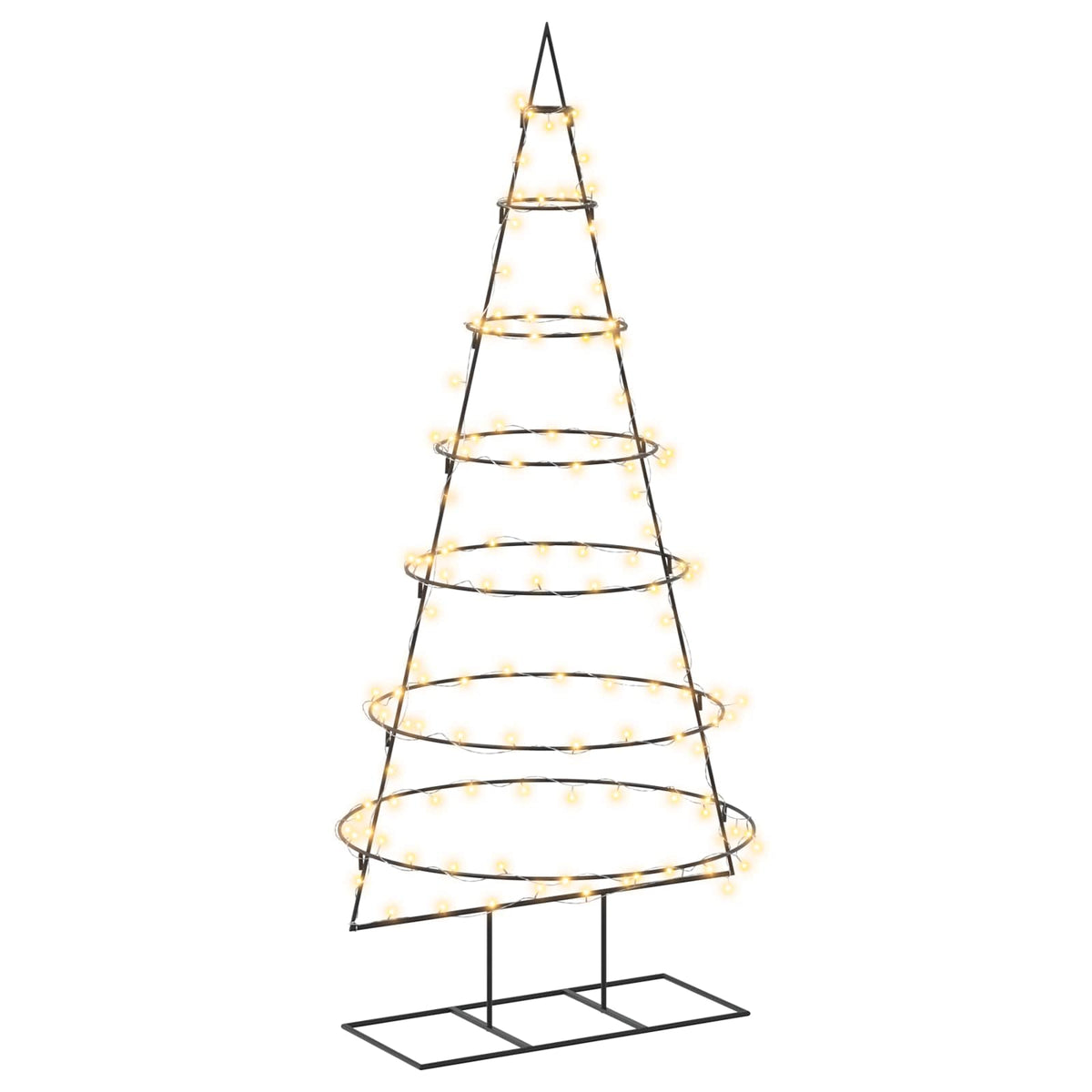 vidaXL Metal Christmas Tree with Stand KUOPIO 180 cm Warm White Steel
