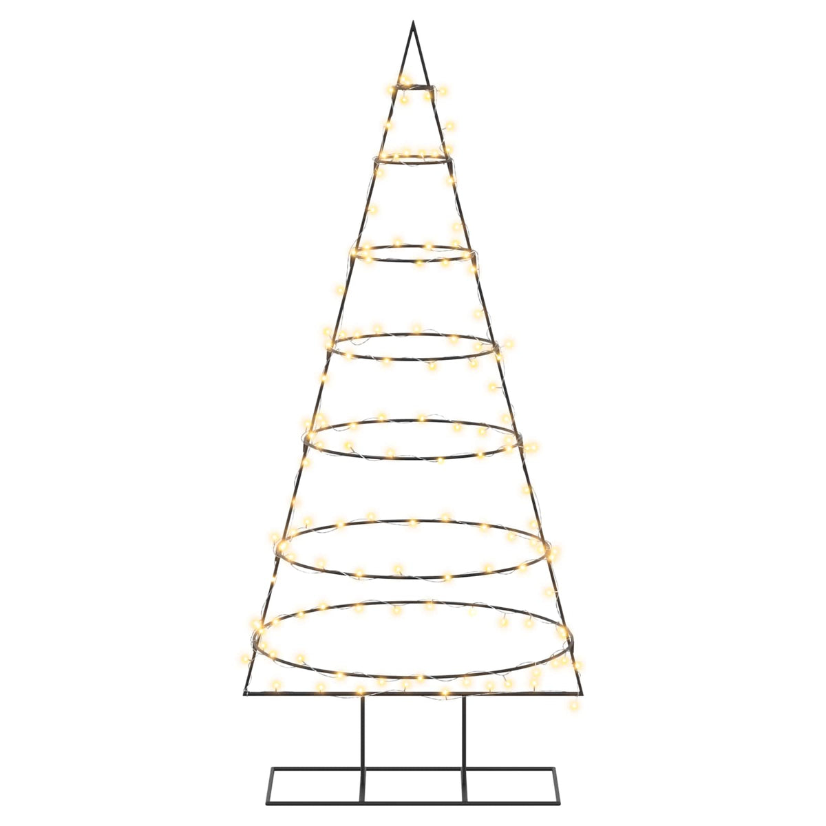 vidaXL Metal Christmas Tree with Stand KUOPIO 180 cm Warm White Steel