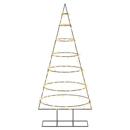 vidaXL Metal Christmas Tree with Stand KUOPIO 180 cm Warm White Steel
