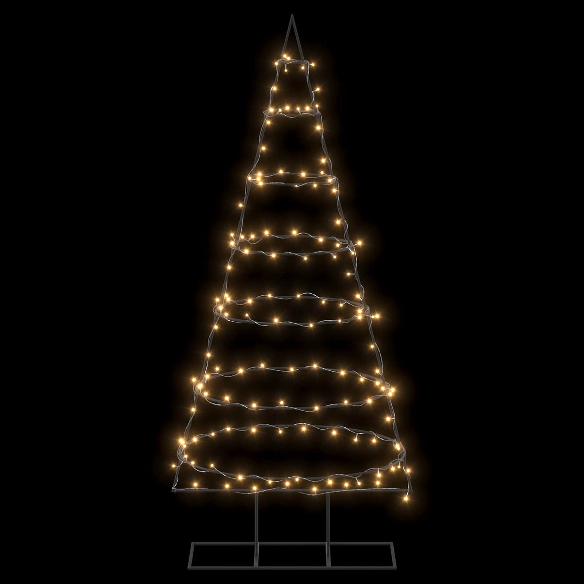 vidaXL Metal Christmas Tree with Stand KUOPIO 180 cm Warm White Steel