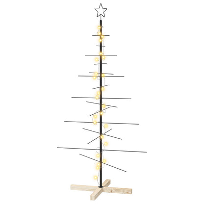 vidaXL Metal Christmas Tree with Stand KUOPIO 150 cm Warm White Steel