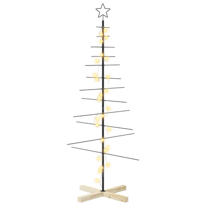 vidaXL Metal Christmas Tree with Stand KUOPIO 150 cm Warm White Steel