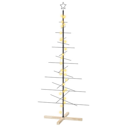 vidaXL Metal Christmas Tree with Stand KUOPIO 180 cm Warm White Steel
