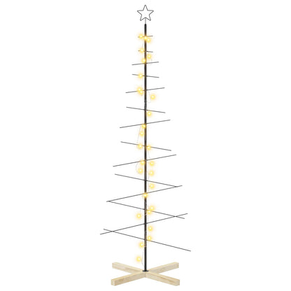 vidaXL Metal Christmas Tree with Stand KUOPIO 180 cm Warm White Steel