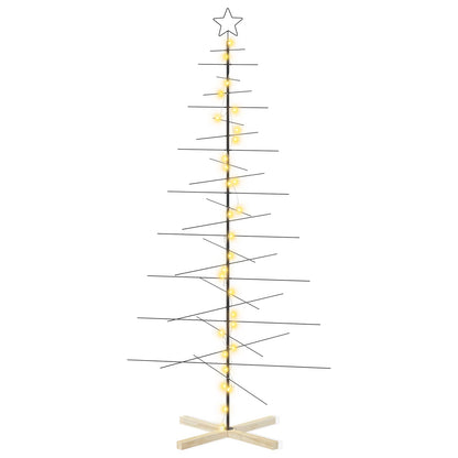 vidaXL Metal Christmas Tree with Stand KUOPIO 210 cm Warm White Steel