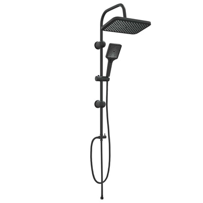 vidaXL Shower System with Shower Head Black Stainless Steel