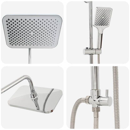 vidaXL Shower System with Shower Head Chrome Stainless Steel