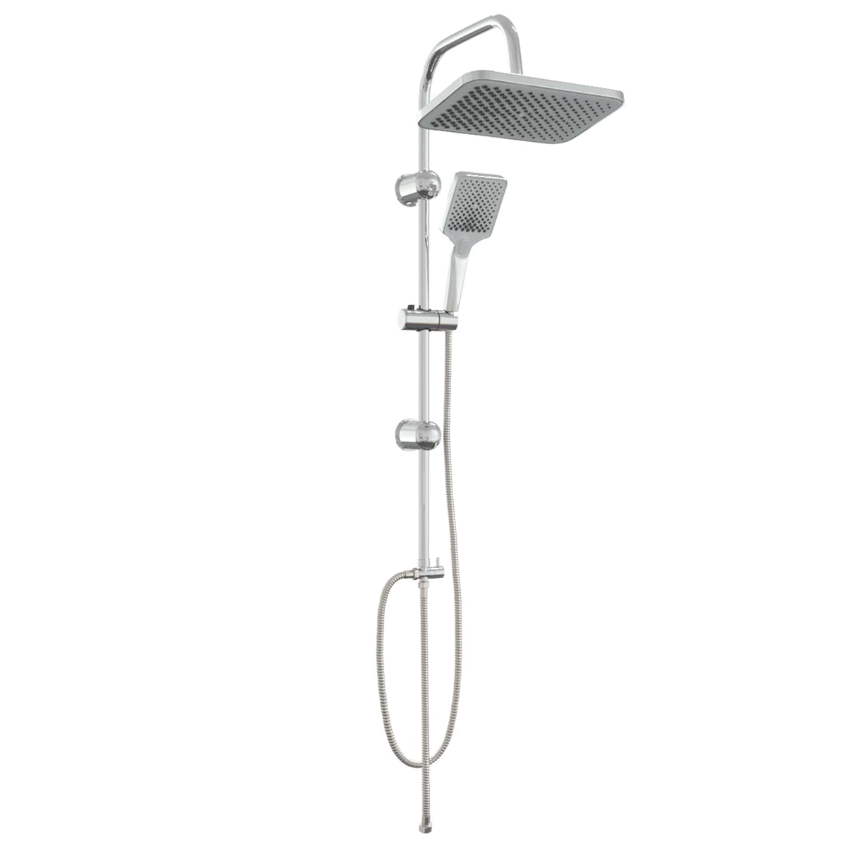 vidaXL Shower System with Shower Head Chrome Stainless Steel